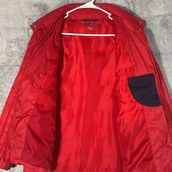 Tommy Hilfiger Red Down Packable Puffer Lightweight Jacket Size XL - Picture 11 of 11